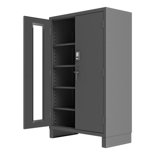 Durham Mfg Access Control Cabinet with Shelves, Gray