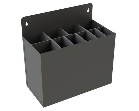 Durham Mfg Key Storage Rack, 10 Compartments, Gray