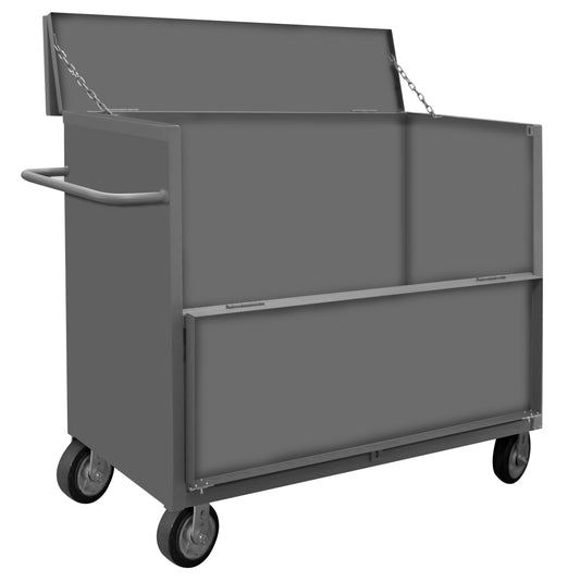 Durham Mfg 3-Sided Truck with Drop Gate & Cover, Gray