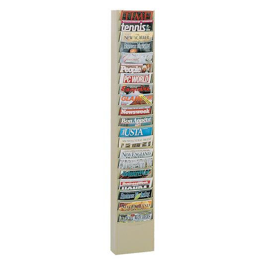Durham Mfg Literature Rack, 20 Pockets, Tan
