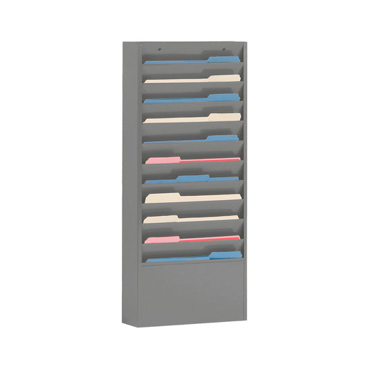 Durham Mfg Literature Rack, 10 Large Pockets, Gray