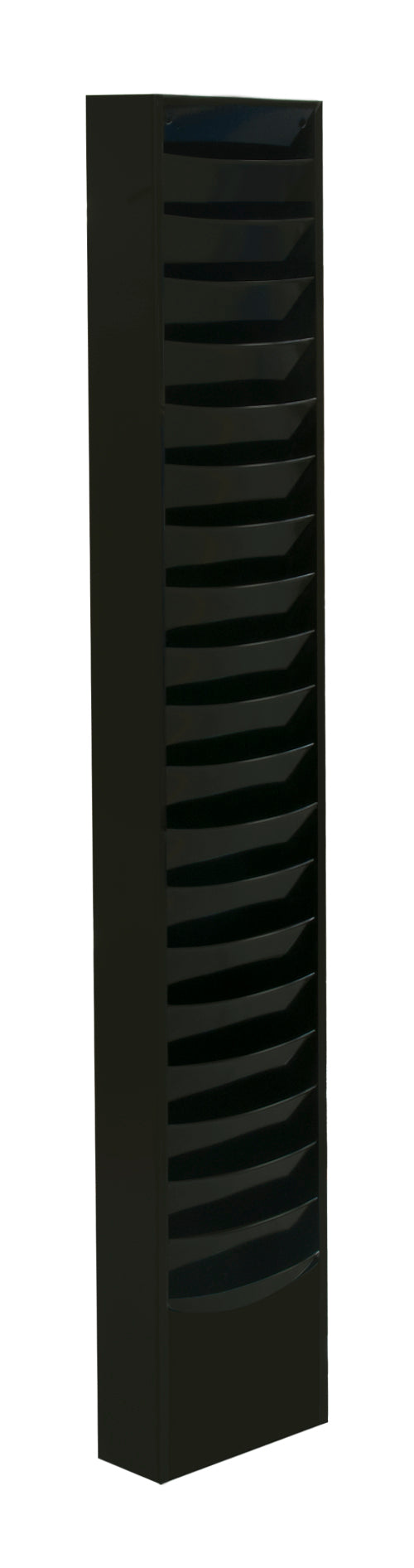 Durham Mfg Literature Rack, 20 Large Pockets, Black