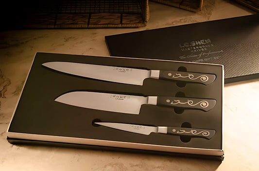 I.O. SHEN Master Grade 3 Kitchen Knife Set for Everyday Use