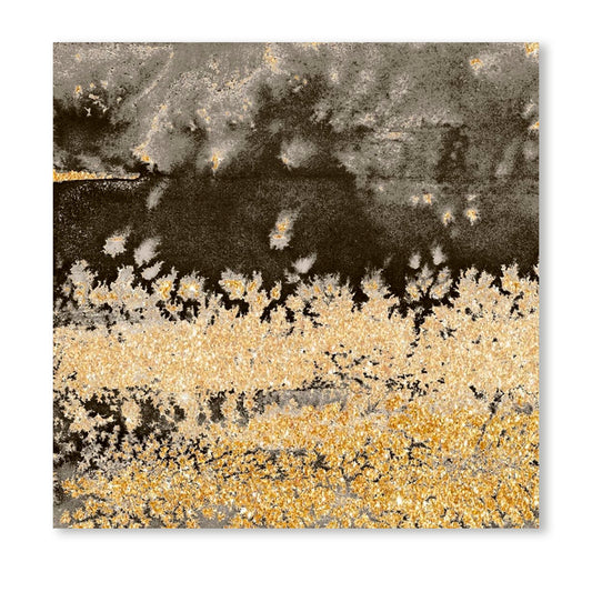 Gold Winds Square I, Fine Art Giclee Print on Gallery Wrap Canvas, 30" x 30"