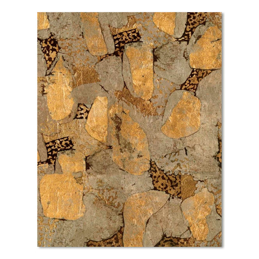 Gilded Stone Gold II, Fine Art Giclee Print on Gallery Wrap Canvas, 30" x 38"