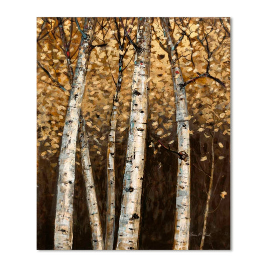 Shimmering Birches II, Fine Art Giclee Print on Gallery Wrap Canvas, 30" x 36"