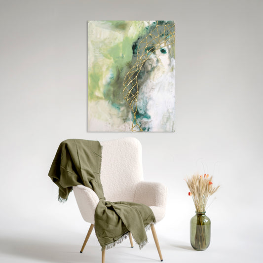 Gold Illusion I, Fine Art Giclee Print on Gallery Wrap Canvas, 30" x 38"