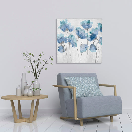 Indigo Friends I, Fine Art Giclee Print on Gallery Wrap Canvas, 30" x 30"