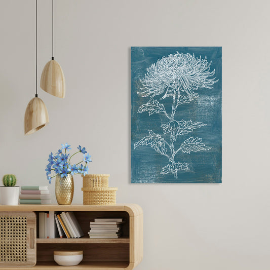 Indigo Dance II, Fine Art Giclee Print on Gallery Wrap Canvas, 30" x 45"