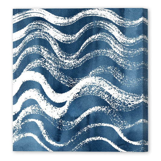 Indigo Ripple IX, Fine Art Giclee Print on Gallery Wrap Canvas, 24" x 24"