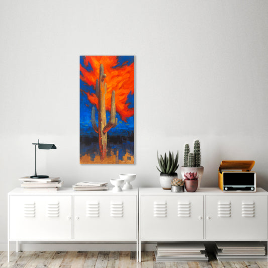 Man Of Fire, Fine Art Giclee Print On Gallery Wrap Canvas, 40" x 20"