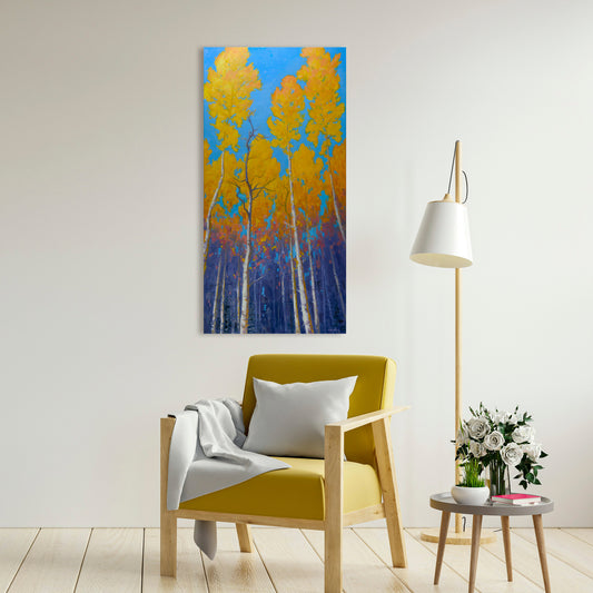 Deconstruction Of The Aspen Reign, Fine Art Giclee Print On Gallery Wrap Canvas, 40" x 20"
