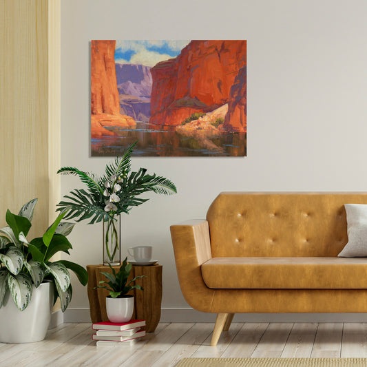 Calm Water, Fine Art Giclee Print On Gallery Wrap Canvas, 30" x 40"