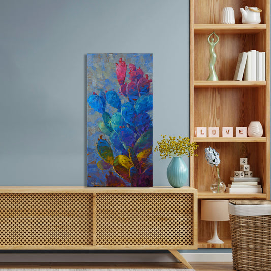 Cactushpere, Fine Art Giclee Print On Gallery Wrap Canvas, 40" x 20"