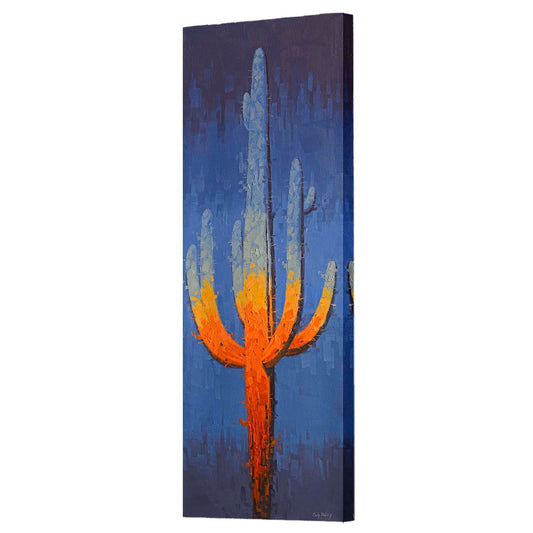 Blue Jazz Fusion, Fine Art Giclee Print On Gallery Wrap Canvas, 45" x 15"