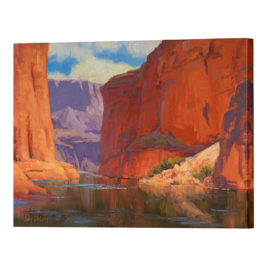 Calm Water, Fine Art Giclee Print On Gallery Wrap Canvas, 24" x 32"