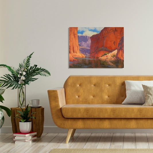 Calm Water, Fine Art Giclee Print On Gallery Wrap Canvas, 24" x 32"