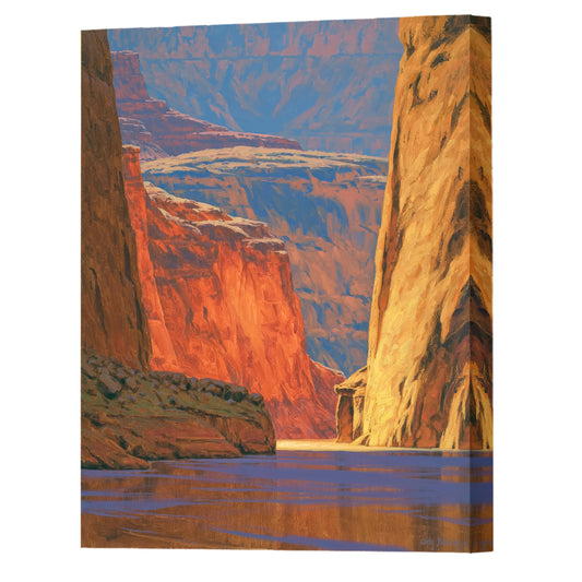 Deep In The Canyon, Fine Art Giclee Print On Gallery Wrap Canvas, 32" x 24"