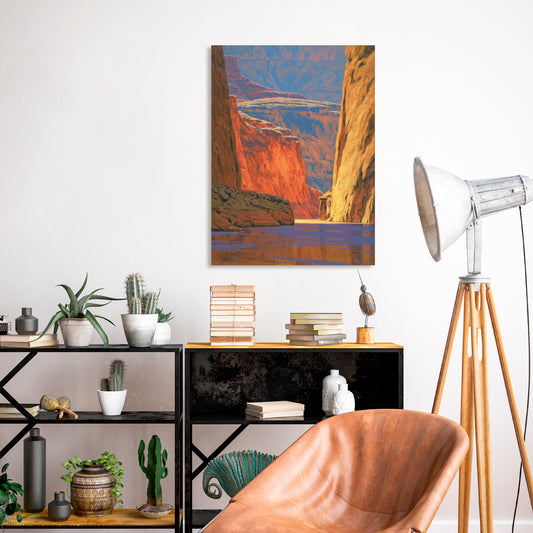 Deep In The Canyon, Fine Art Giclee Print On Gallery Wrap Canvas, 32" x 24"