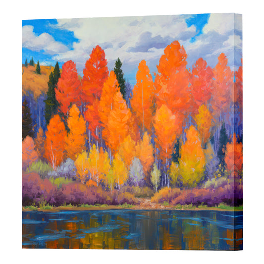 High Country Color, Fine Art Giclee Print On Gallery Wrap Canvas, 24" x 24"
