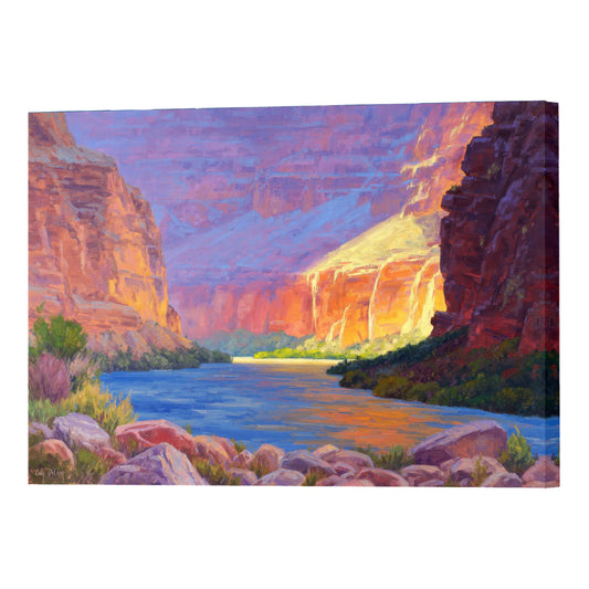 Inner Glow Of The Canyon, Fine Art Giclee Print On Gallery Wrap Canvas, 20" x 30"