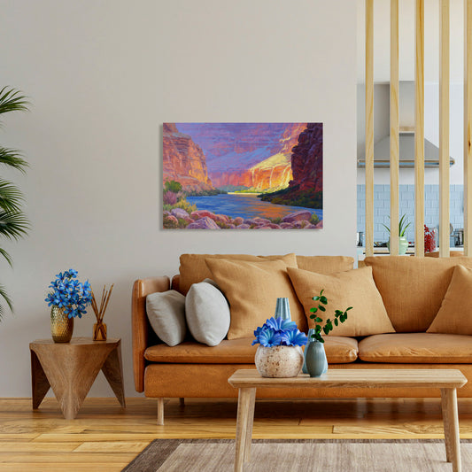 Inner Glow Of The Canyon, Fine Art Giclee Print On Gallery Wrap Canvas, 20" x 30"