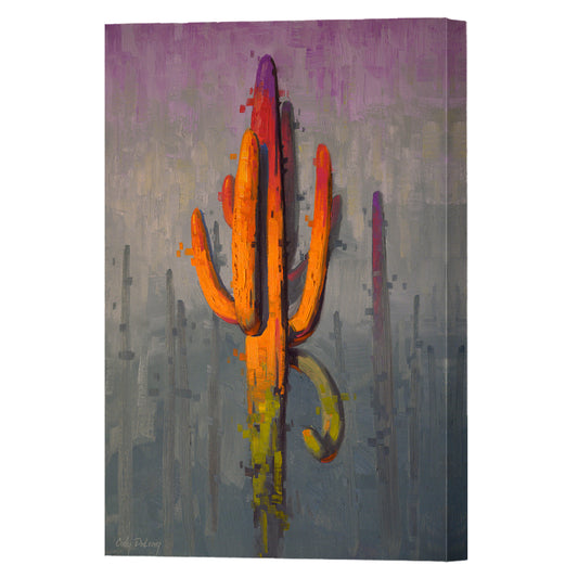 Peacock In A Crowd, Fine Art Giclee Print On Gallery Wrap Canvas, 30" x 20"