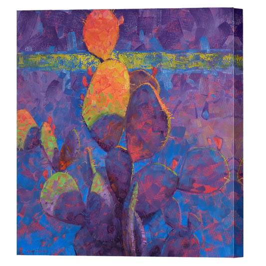 Prickly Proposition, Fine Art Giclee Print On Gallery Wrap Canvas, 24" x 24"