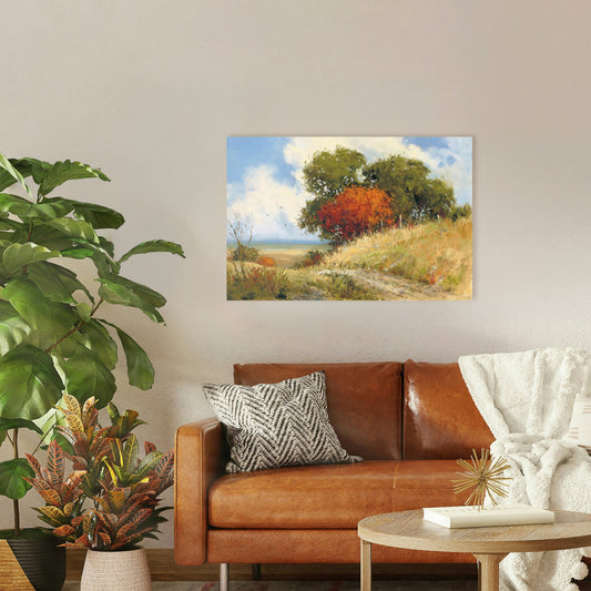 Country Road, Fine Art Giclee Print On Gallery Wrap Canvas, 24" x 36"