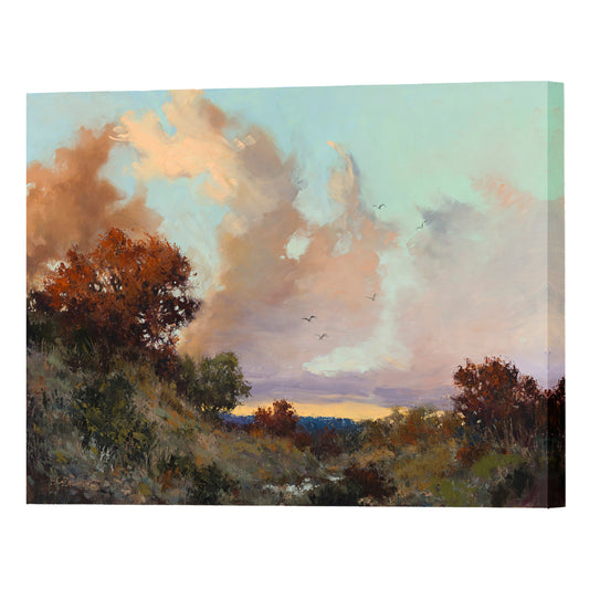 Evening Peace, Fine Art Giclee Print On Gallery Wrap Canvas, 24" x 32"