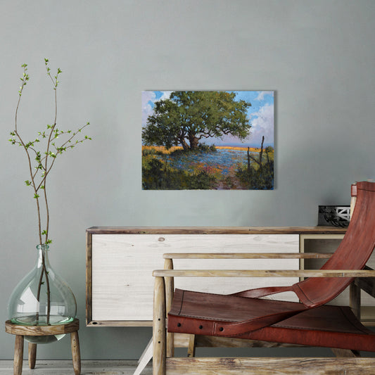 Texas Afternoon, Fine Art Giclee Print On Gallery Wrap Canvas, 24" x 32"