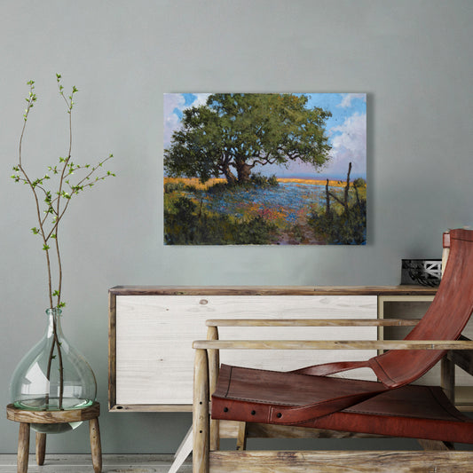 Texas Afternoon, Fine Art Giclee Print On Gallery Wrap Canvas, 30" x 40"