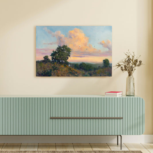 Wild Garden, Fine Art Giclee Print On Gallery Wrap Canvas, 24" x 36"