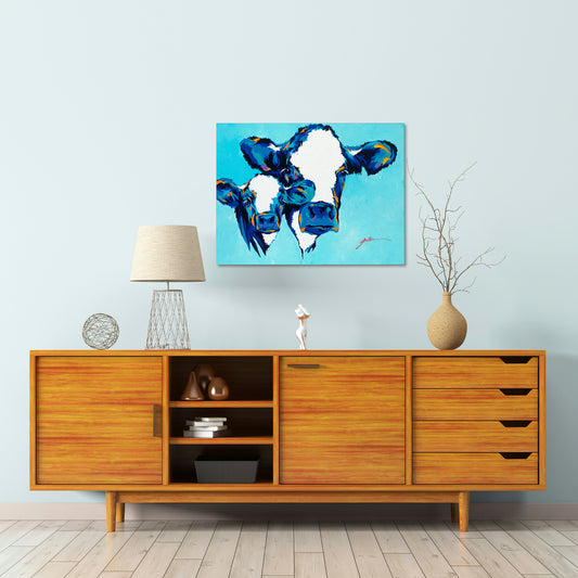 Blue Belle, Fine Art Giclee Print On Gallery Wrap Canvas, 24" x 32"