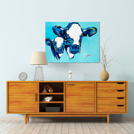 Blue Belle, Fine Art Giclee Print On Gallery Wrap Canvas, 30" x 40"
