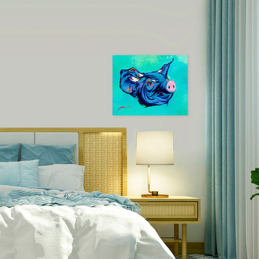 Porker, Fine Art Giclee Print On Gallery Wrap Canvas, 24" x 30"