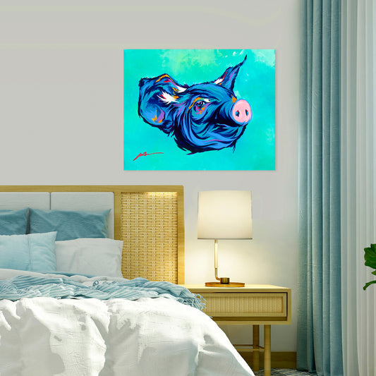 Porker, Fine Art Giclee Print On Gallery Wrap Canvas, 32" x 40"