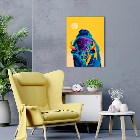 Tatanka, Fine Art Giclee Print On Gallery Wrap Canvas, 40" x 30"