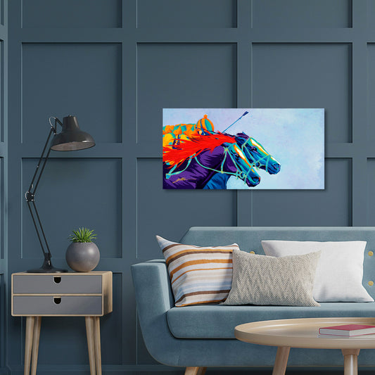 Photo Finish, Fine Art Giclee Print On Gallery Wrap Canvas, 15" x 30"