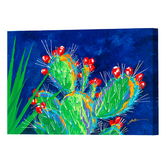 Prickly Pear, Fine Art Giclee Print On Gallery Wrap Canvas, 30" x 40"