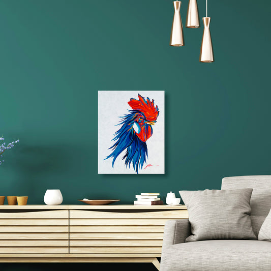 Ragin' Red, Fine Art Giclee Print On Gallery Wrap Canvas, 30" x 24"
