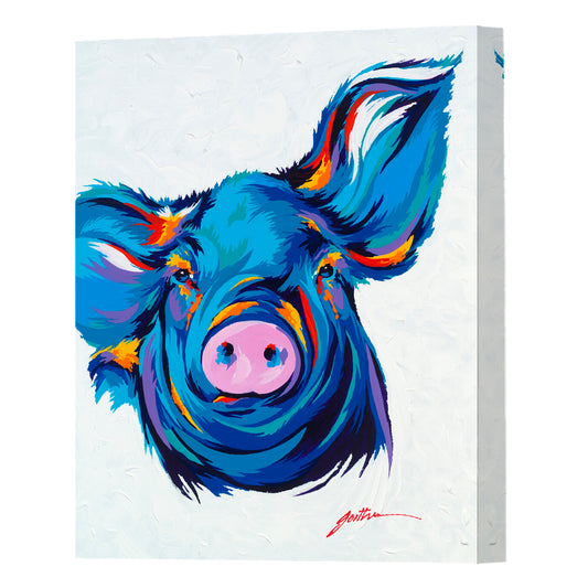 Rowdy, Fine Art Giclee Print On Gallery Wrap Canvas, 30" x 24"