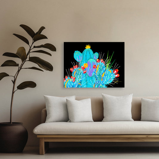 Cacti, Fine Art Giclee Print On Gallery Wrap Canvas, 30" x 40"