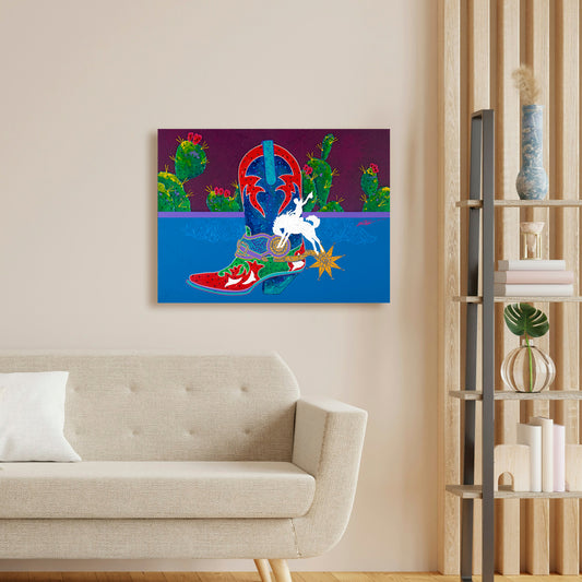 Yippee Yi Yo, Fine Art Giclee Print On Gallery Wrap Canvas, 30" x 40"