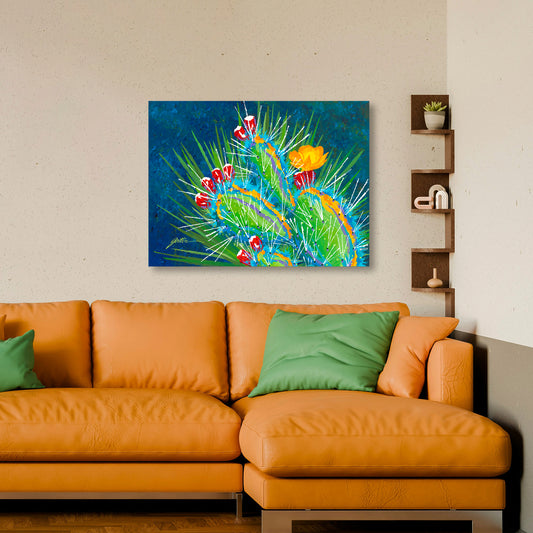 Desert Bloom, Fine Art Giclee Print On Gallery Wrap Canvas, 30" x 40"