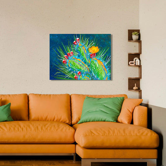 Desert Bloom, Fine Art Giclee Print On Gallery Wrap Canvas, 24" x 32"