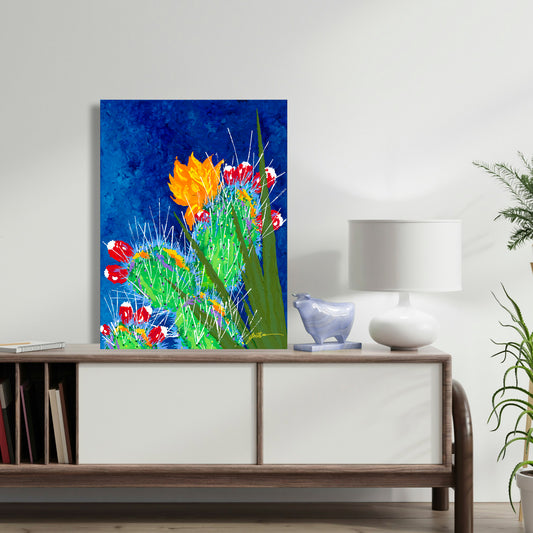 Desert Garden, Fine Art Giclee Print On Gallery Wrap Canvas, 40" x 30"