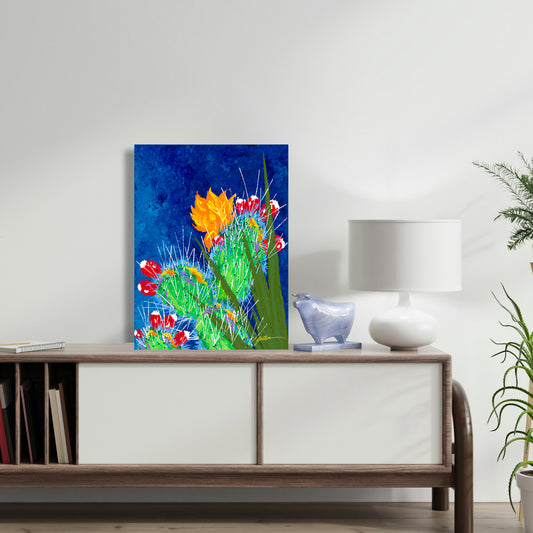 Desert Garden, Fine Art Giclee Print On Gallery Wrap Canvas, 32" x 24"