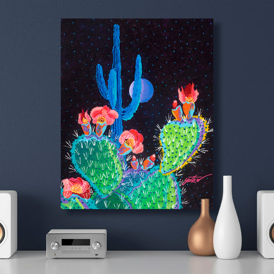 Full Moon, Fine Art Giclee Print On Gallery Wrap Canvas, 40" x 32"
