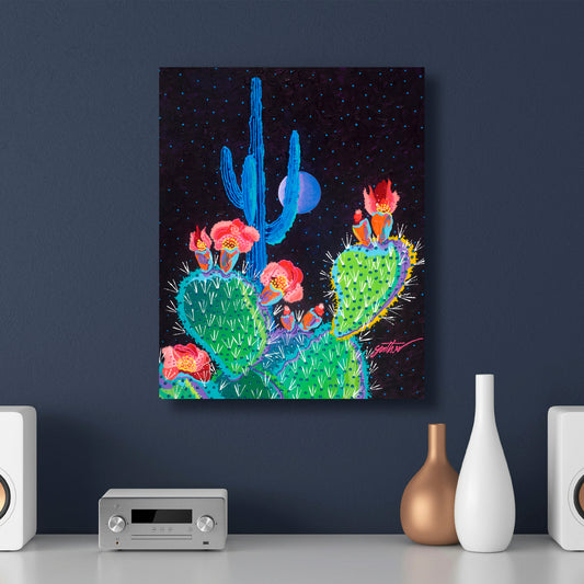Full Moon, Fine Art Giclee Print On Gallery Wrap Canvas, 30" x 24"